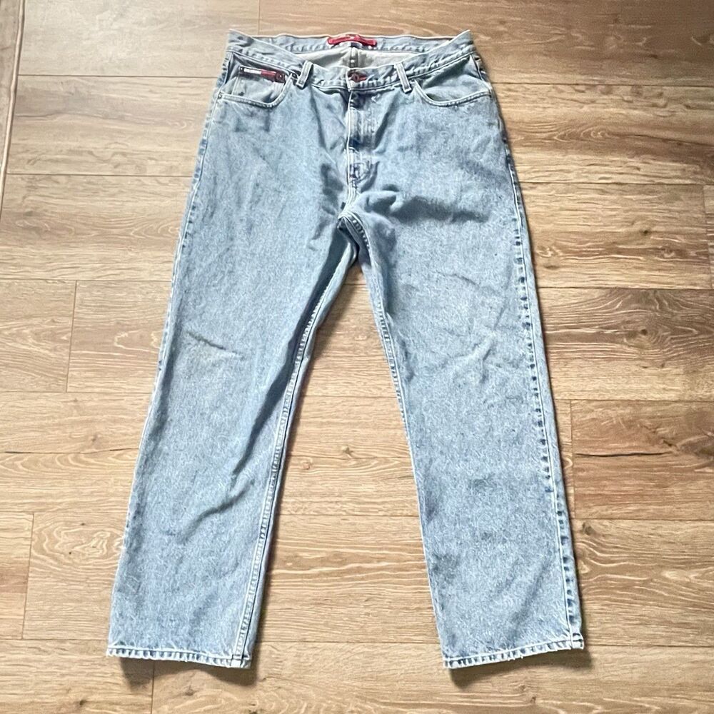 VTG Tommy Hilfiger Relaxed Fit Denim Jeans 2004 Y2K Men's 36x30 Retro